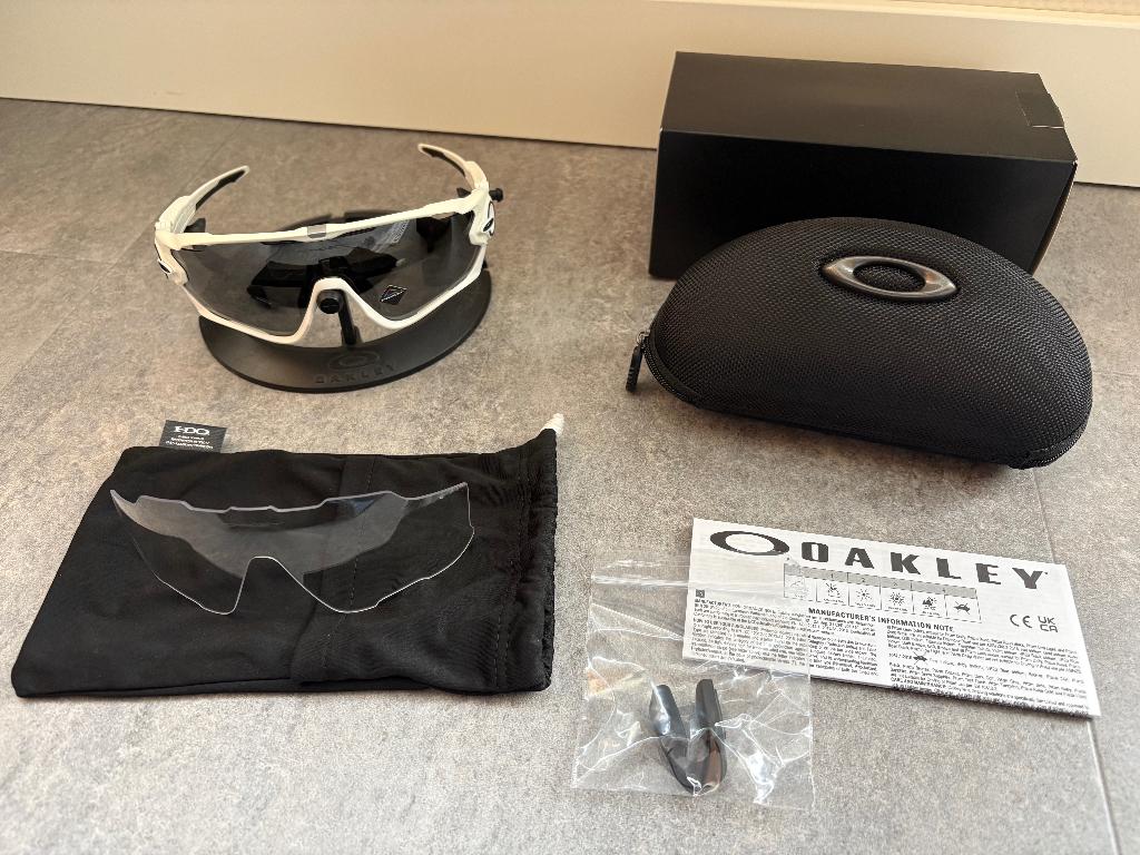Oakley Jawbreaker met 2 lenzen!, Zonnebril, Wit, Nieuw, Ophalen of Verzenden