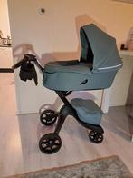Complete Stokke Xplory X kinderwagenset – Teal Blauw, Zo goed als nieuw, Combiwagen, Verstelbare duwstang, Ophalen
