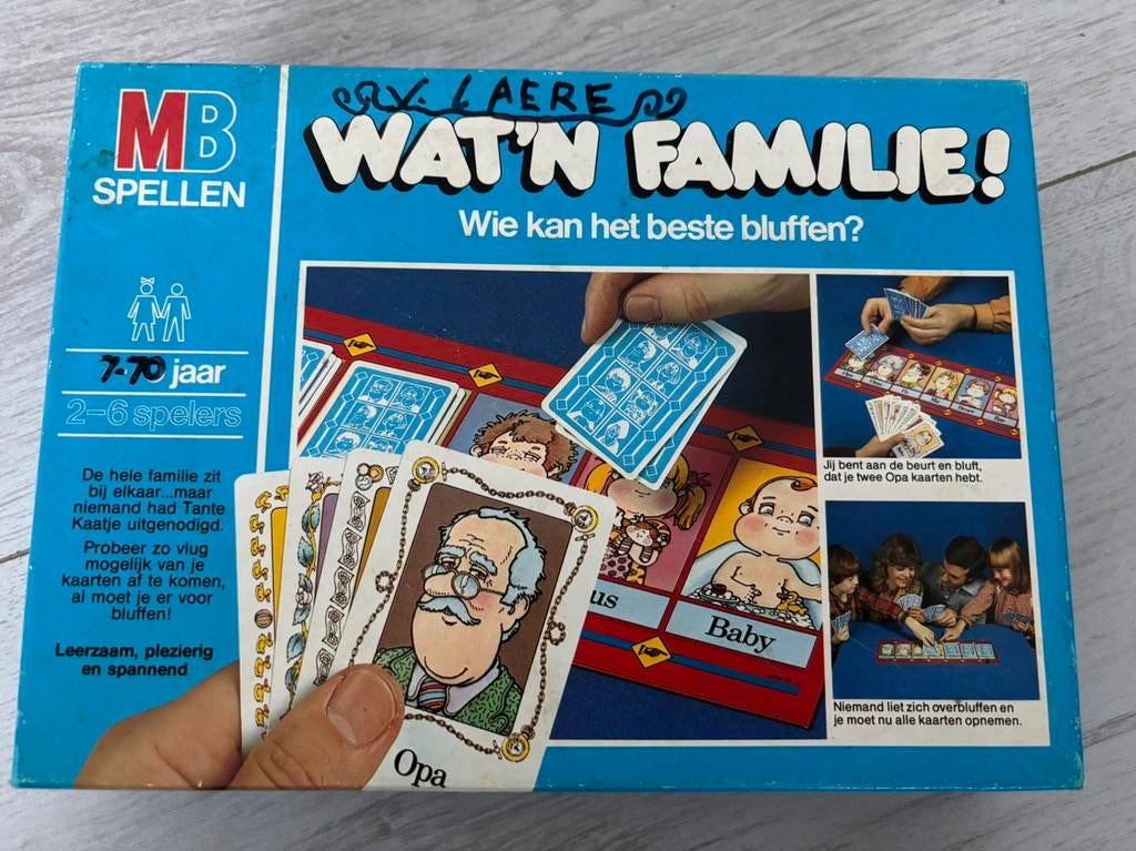 Wat ‘n familie, Hobby en Vrije tijd, Gezelschapsspellen | Bordspellen, Ophalen of Verzenden, Gebruikt