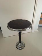 Origineel jaren '50 bijzettafel, Minder dan 55 cm, Gebruikt, Metaal of Aluminium, Rond