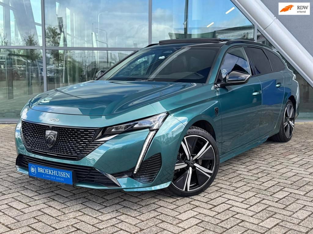 Peugeot 308 SW 1.6 Plug-in Hybrid 225pk GT SOH 98% Panoramad, Auto's, Peugeot, 77 km/l, Gebruikt, Zwart, 4 cilinders