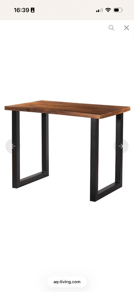 Bartafel met 4 barkrukken, Ophalen, Met voetsteun, Zo goed als nieuw, 90 cm of meer