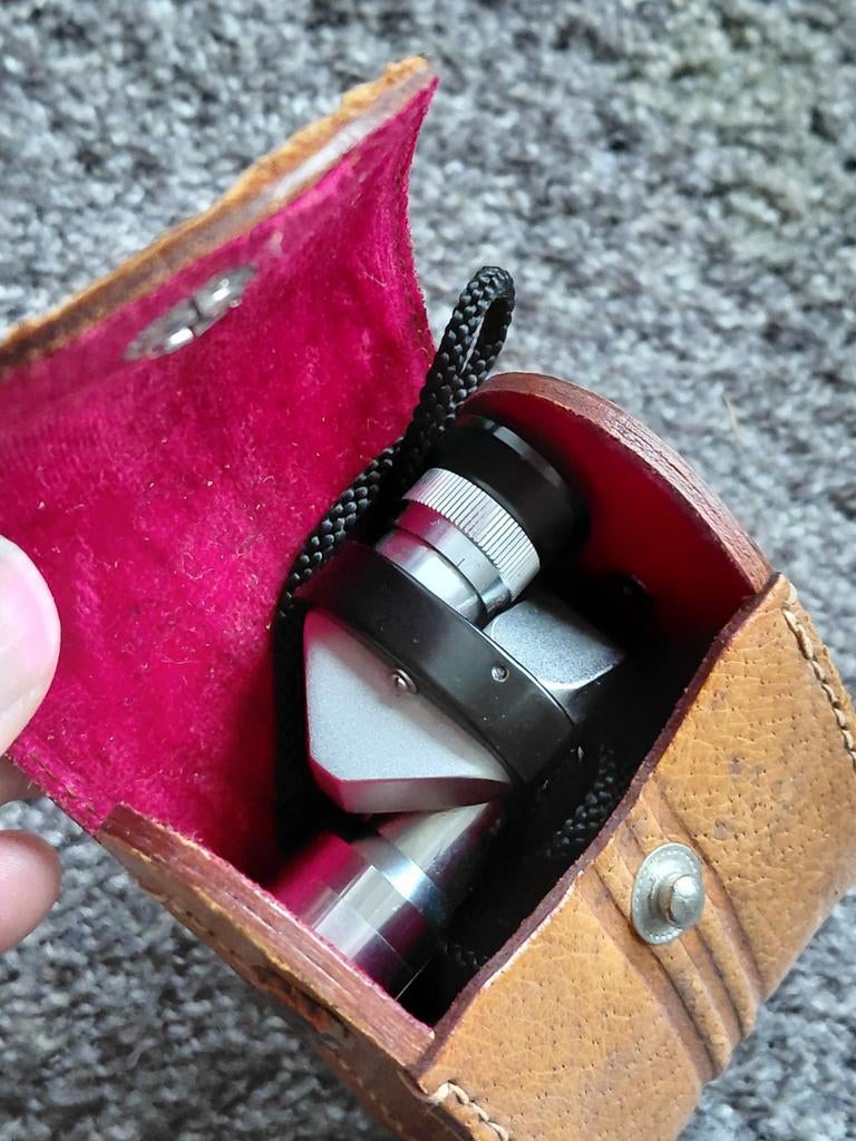 Asahi Pentax 6x15 Mini Verrekijker met Leren Hoesje, Gebruikt, Minder dan 8x, Overige typen, Ophalen of Verzenden