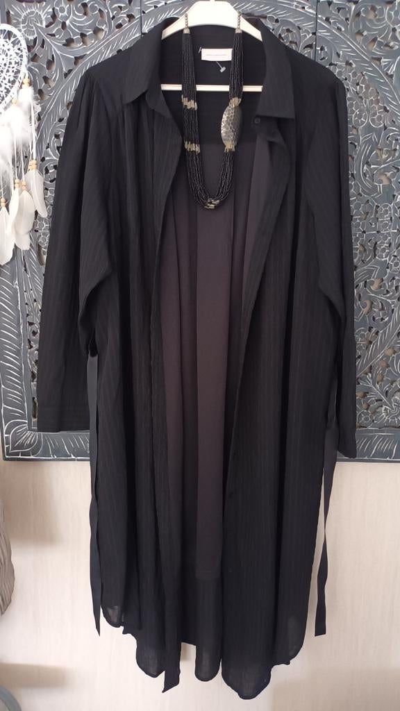 Zwarte doorknoopjurk van Only Carmakoma Maat 48/50, Kleding | Dames, Grote Maten, Ophalen of Verzenden, Zo goed als nieuw, Only Carmakoma