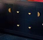 deurgrepen goudkleurig halfrond, Ophalen of Verzenden