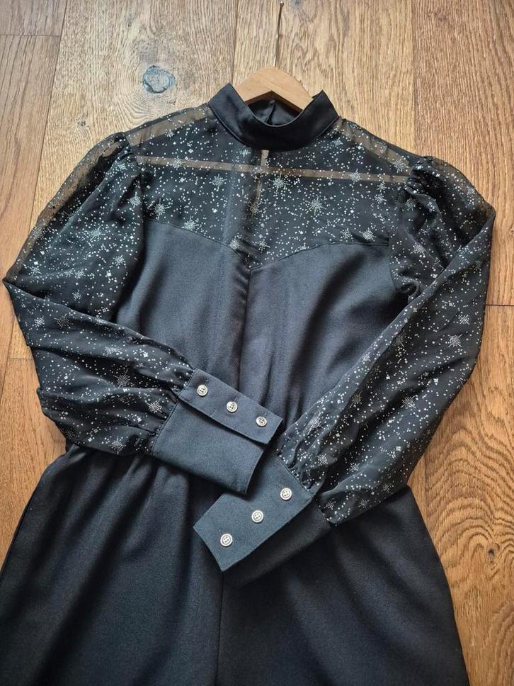 Chique zwarte jumpsuit 42, Kleding | Dames, Jumpsuits, Zo goed als nieuw, Maat 42/44 (L), Zwart, Ophalen of Verzenden