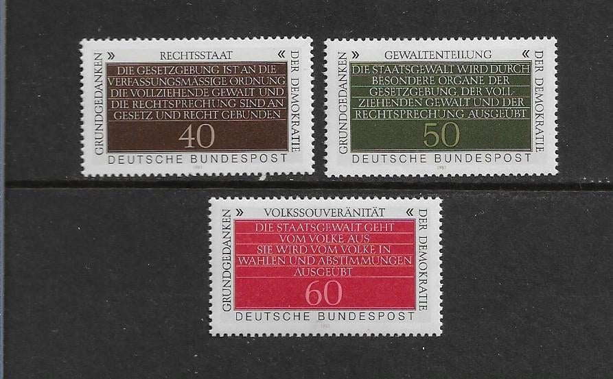 Postzegels  Duitsland    1105/1107  PF, Ophalen of Verzenden, BRD, Postfris