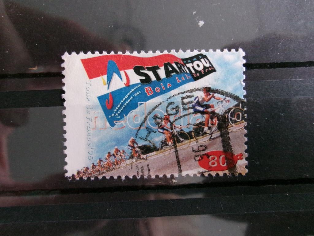 1996 - start tour de france in den bosch (275b), Postzegels en Munten, Postzegels | Nederland, Verzenden, Gestempeld