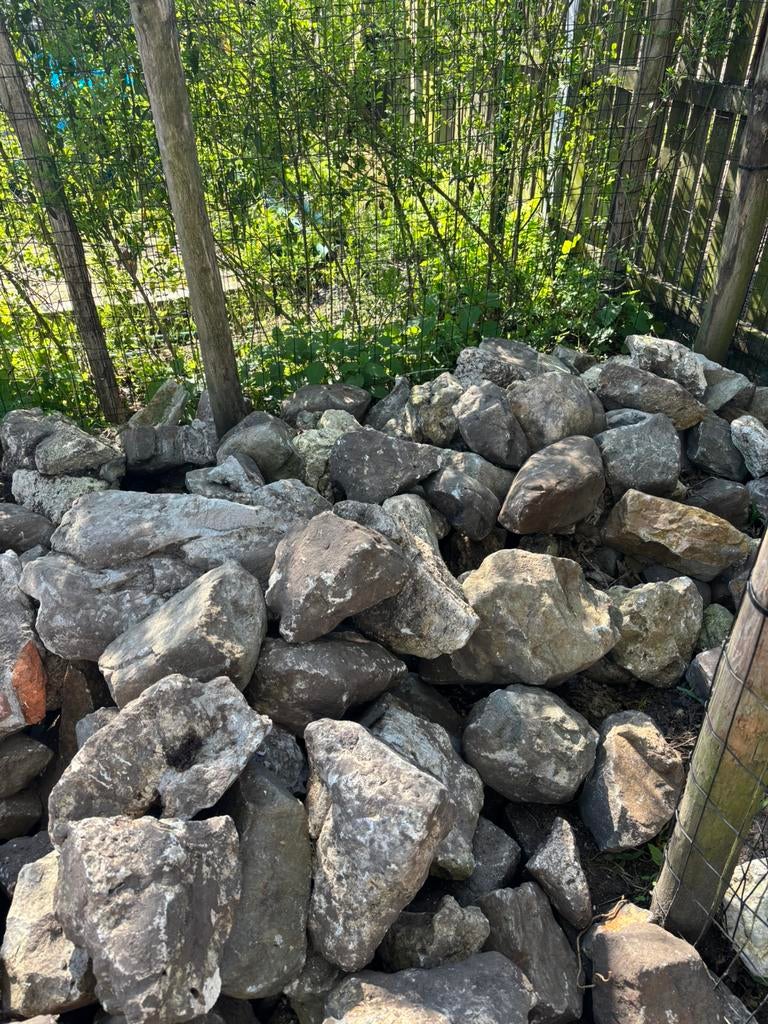 Gratis grote zwerfstenen, Tuin en Terras, Ophalen, Gebruikt, Grijs, Kei