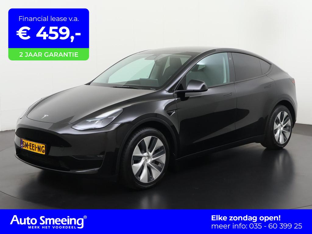 Tesla Model Y Long Range AWD 75 kWh | Trekhaak | Zondag Open, Auto's, Tesla, Automaat, 12 maanden, Stof, Gebruikt