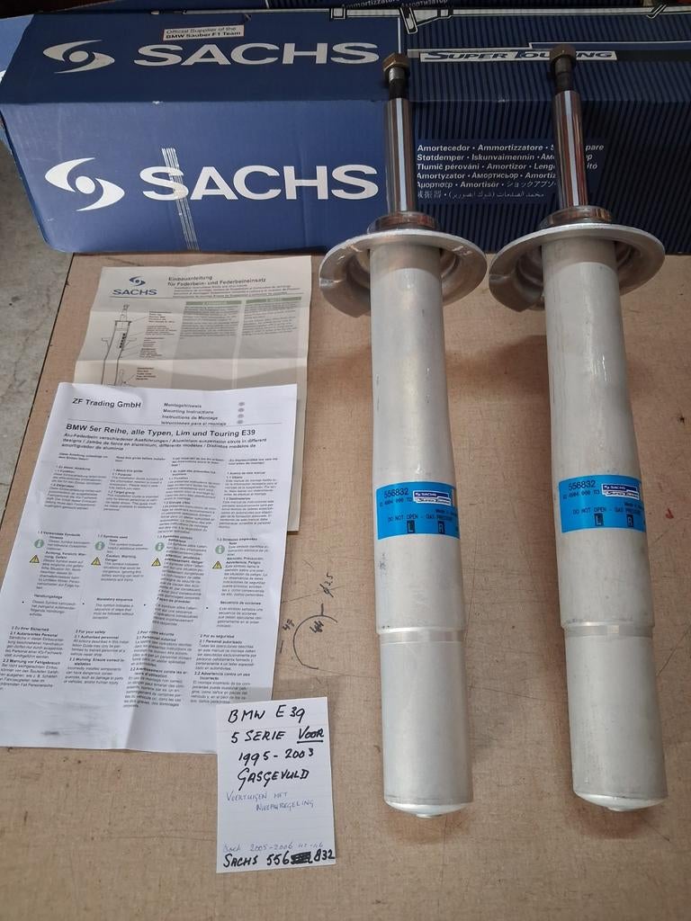BMW E39 voorschokdempers SACHS NIEUW 1995-2003, Ophalen of Verzenden, Nieuw, BMW