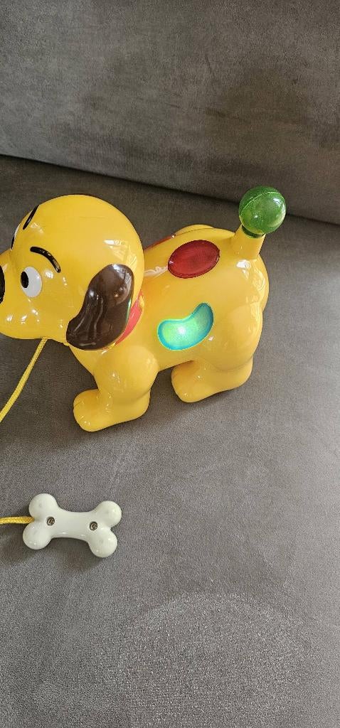 Hondje met trekkoord., Kinderen en Baby's, Speelgoed | Houten speelgoed, Ophalen of Verzenden, Zo goed als nieuw, Duw- of Trekspeelgoed