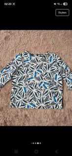 Blouse met 3/4 mouw en bladprint. Bonita, Maat 38/40 (M), Blauw, Ophalen of Verzenden, Lange mouw