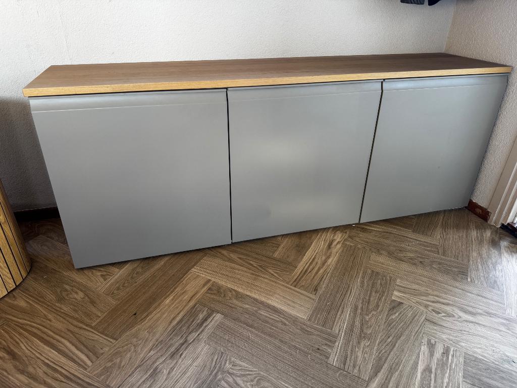 Ikea besta kast eiken beige, Ophalen, 150 tot 200 cm, Zo goed als nieuw, Minder dan 100 cm