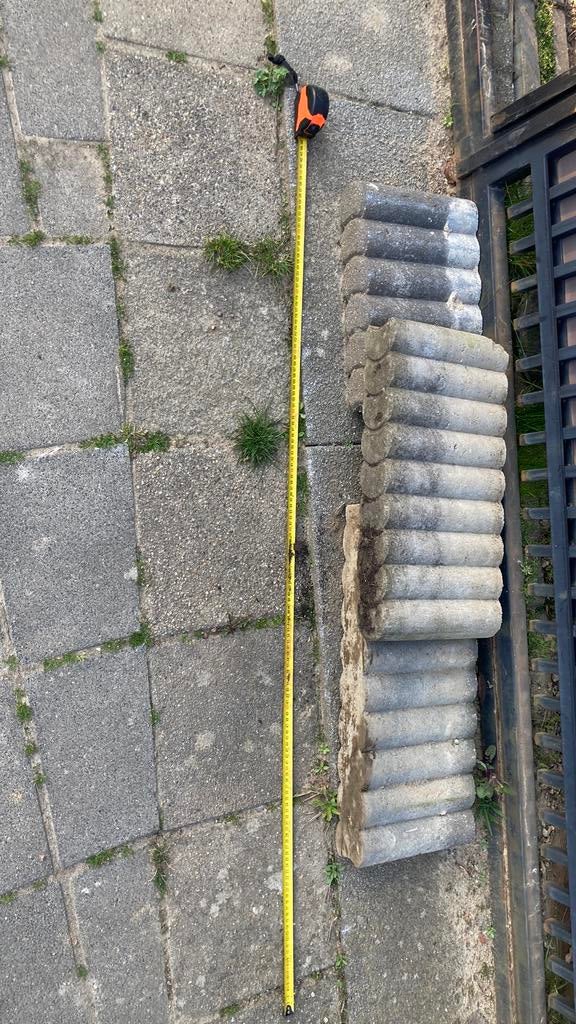 Gratis borderstenen, Tuin en Terras, Palen, Balken en Planken, Ophalen, Gebruikt, Minder dan 180 cm, Palen