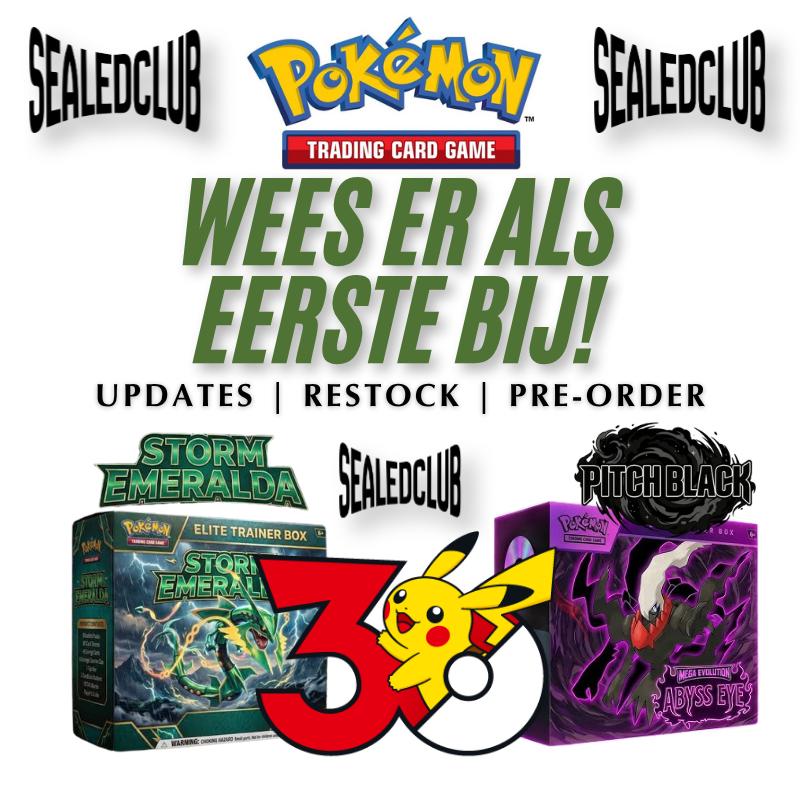 Pokemon pitch black, dark abyss, storm emerald, 30th, Ophalen of Verzenden