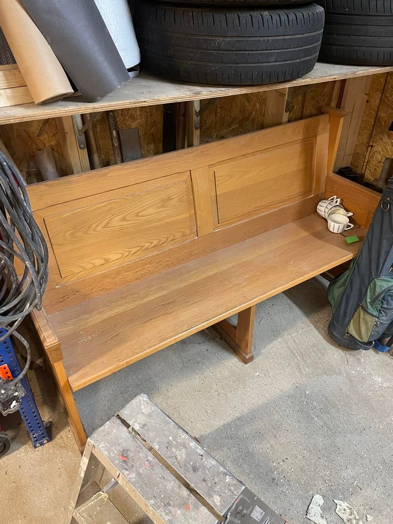 Houten kerkbank, Huis en Inrichting, Gebruikt, Bruin, Ophalen of Verzenden, Eén