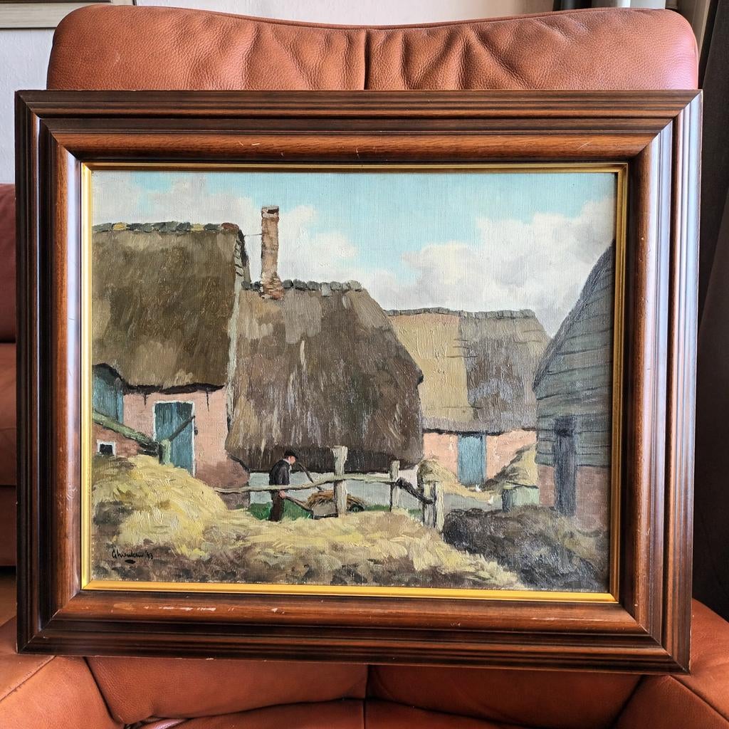 Gerard Menken (1919-2004), boeren erf, Lemele, Overijssel, Ophalen of Verzenden