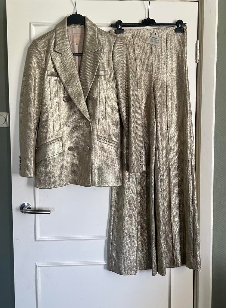 Gouden Metallic JoshV, Josh V Blazer en pantalon XS, Kostuum of Pak, Overige kleuren, Nieuw, Ophalen of Verzenden