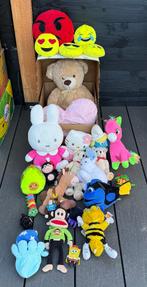 Grote doos vol ca. 30 knuffels o.a. Nijntje Hello Kitty Dory, Ophalen, Gebruikt, Overige typen