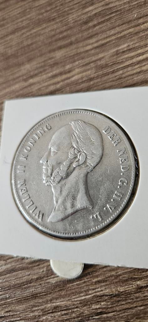 Zilveren rijksdaalder 1849 ZWAARD Willem II, Postzegels en Munten, Munten | Nederland, Zilver, Ophalen of Verzenden, Losse munt