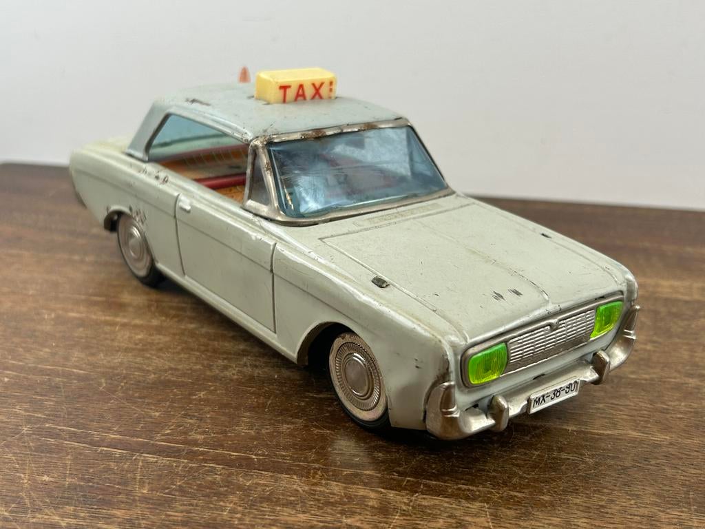 Ichiko Ford Taunus 573 Taxi made in Japan, Antiek en Kunst, Antiek | Speelgoed, Ophalen of Verzenden