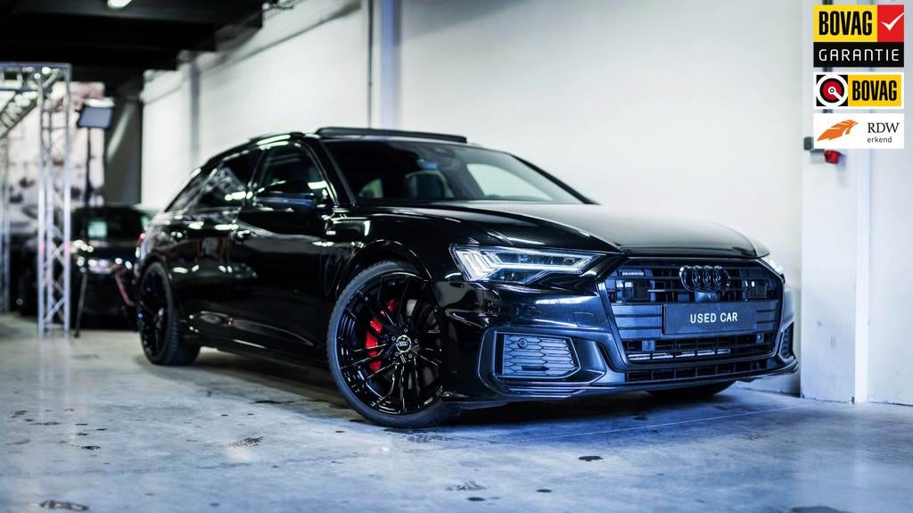 Audi A6 Avant 55 TFSI e quattro Competition S-Line|PANO|Trek, 12 maanden, Gebruikt, 4 cilinders, Zwart