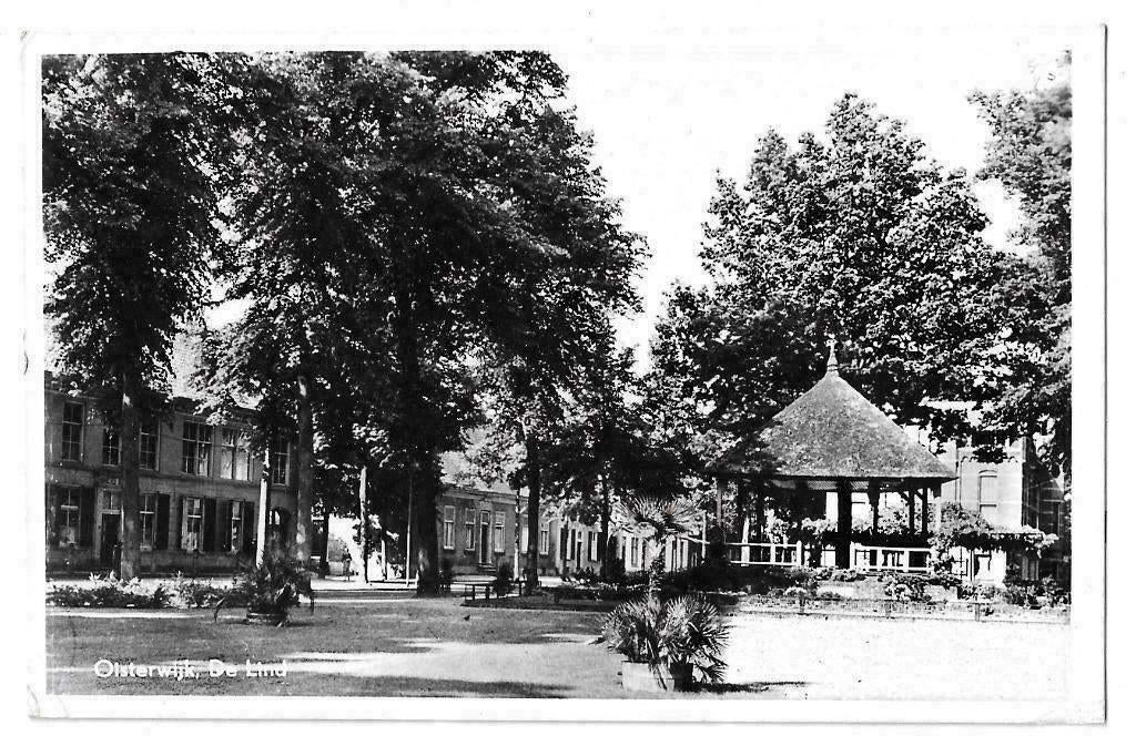 AK Oisterwijk - De Lind, muziek kiosk, Verzamelen, Ansichtkaarten | Nederland, Verzenden, 1940 tot 1960, Gelopen, Noord-Brabant