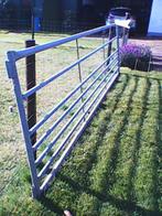 Nieuwe zware weidepoort met hang +sluitwerk gegalvaniseerd