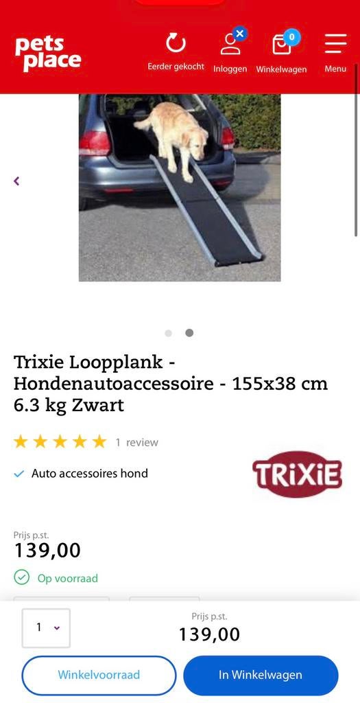Honden loopplank auto, Ophalen, Zo goed als nieuw, Minder dan 65 cm