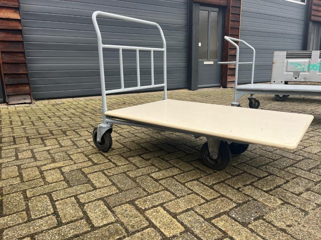 Transportkar, transportkar, plateaukar, plateau wagen, Doe-het-zelf en Verbouw, Transportwagens, 100 liter of meer, Ophalen, Gebruikt
