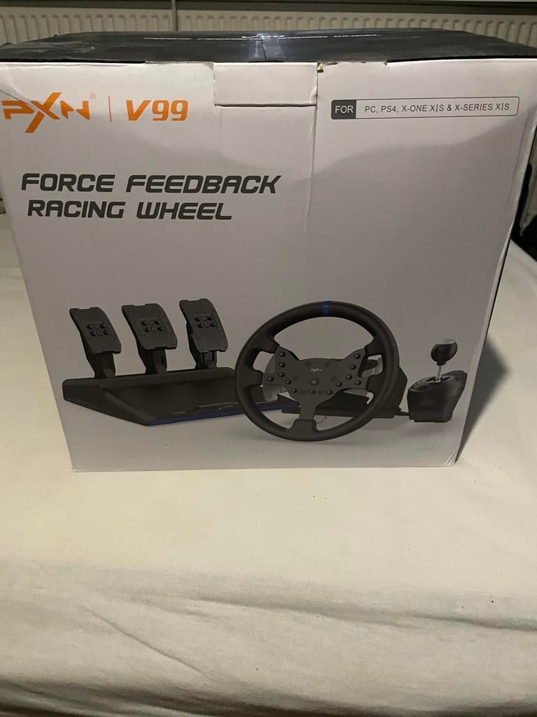 PXN V99 Force Feedback Racing Stuur met Pedalen en Shifter, Spelcomputers en Games, 1 speler, Racen en Vliegen, Ophalen of Verzenden