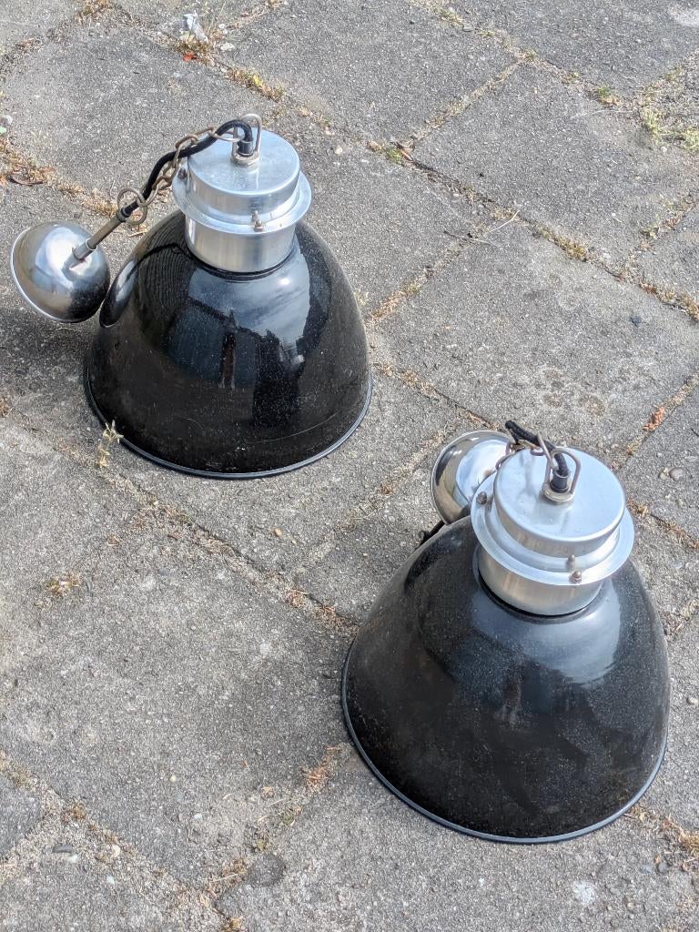 Industriele hanglampen, Ophalen, 50 tot 75 cm, Zo goed als nieuw, Metaal