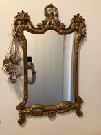 Antieke spiegel met sierlijke gouden lijst, Ophalen, Overige vormen, 50 tot 100 cm, 100 tot 150 cm