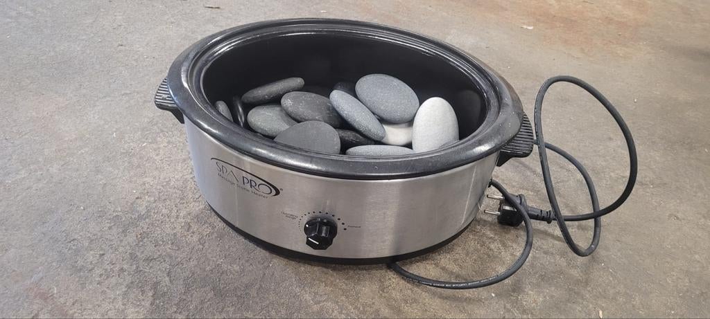 Hotstone pan + massagestenen (SPA PRO) – compleet, Ophalen