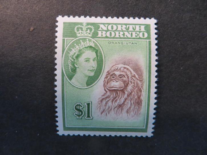 A10760: North Borneo QEII 1 $, Postzegels en Munten, Postzegels | Azië, Oost-Azië, Ophalen of Verzenden