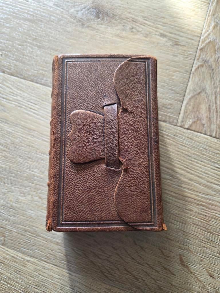 Antiek Nieuw Testament (1884) met leren omslag, Ophalen of Verzenden, Diverse (Statenvertaling)