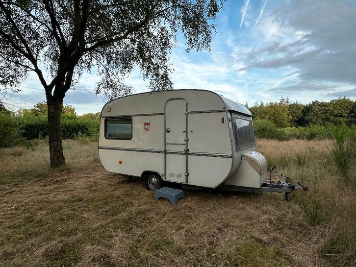 Vintage caravan Tabbert 380/1 1976, Caravans en Kamperen, Caravans, Bedrijf, tot en met 4, 500 - 750 kg, Rondzit, Tabbert, 2 aparte bedden