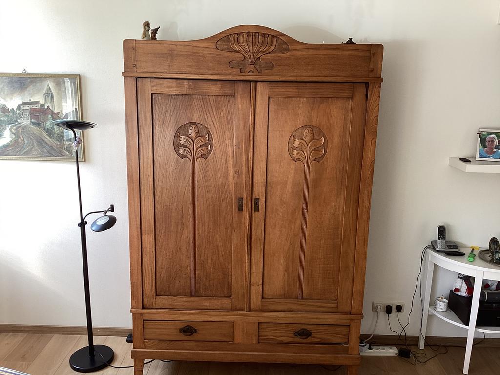 Antieke kleding kast, Huis en Inrichting, Kasten | Kledingkasten, Ophalen, Gebruikt, 100 tot 150 cm, 150 tot 200 cm
