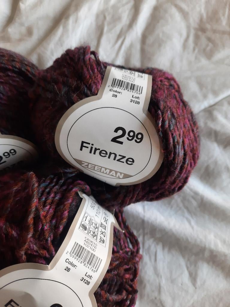 9 bollen Firenze van de Zeeman, Ophalen of Verzenden, Nieuw, Breien of Haken, Wol of Garen