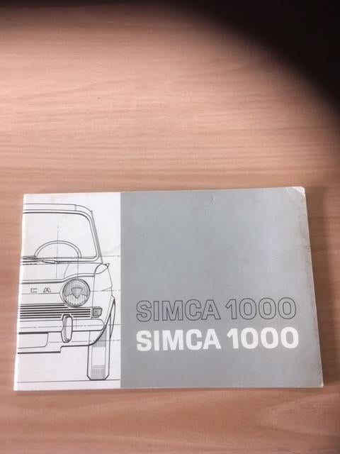 Handleiding/Instructieboekje    Simca 1000    NL, Ophalen of Verzenden