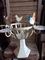 Gietijzeren eierschaal met kandelaren en kippen, Ophalen of Verzenden