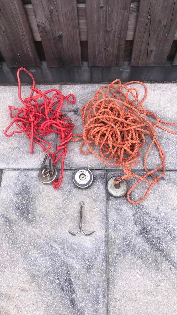 Magneet (vis) set, Hobby en Vrije tijd, Metaaldetectors, Ophalen, Gebruikt, Overige merken