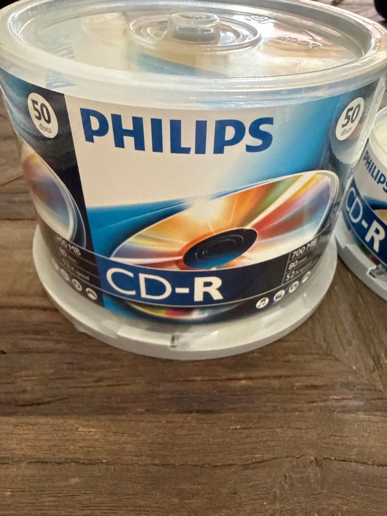 Philips CD-R 700 MB 52x Speed (50 en 25 stuks), Ophalen of Verzenden, Nieuw, Cd, Op spindel