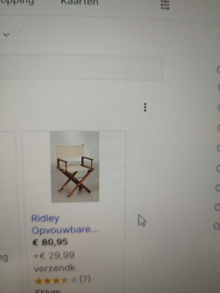 2 regisseur stoelen met wit linnen, Ophalen