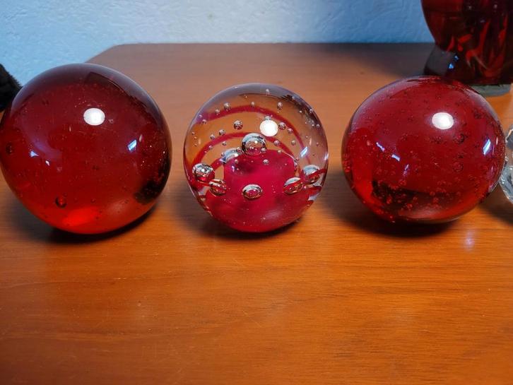 paperweight presse-papier kristal glas glazen bol bollen, Antiek en Kunst, Antiek | Glas en Kristal, Ophalen of Verzenden