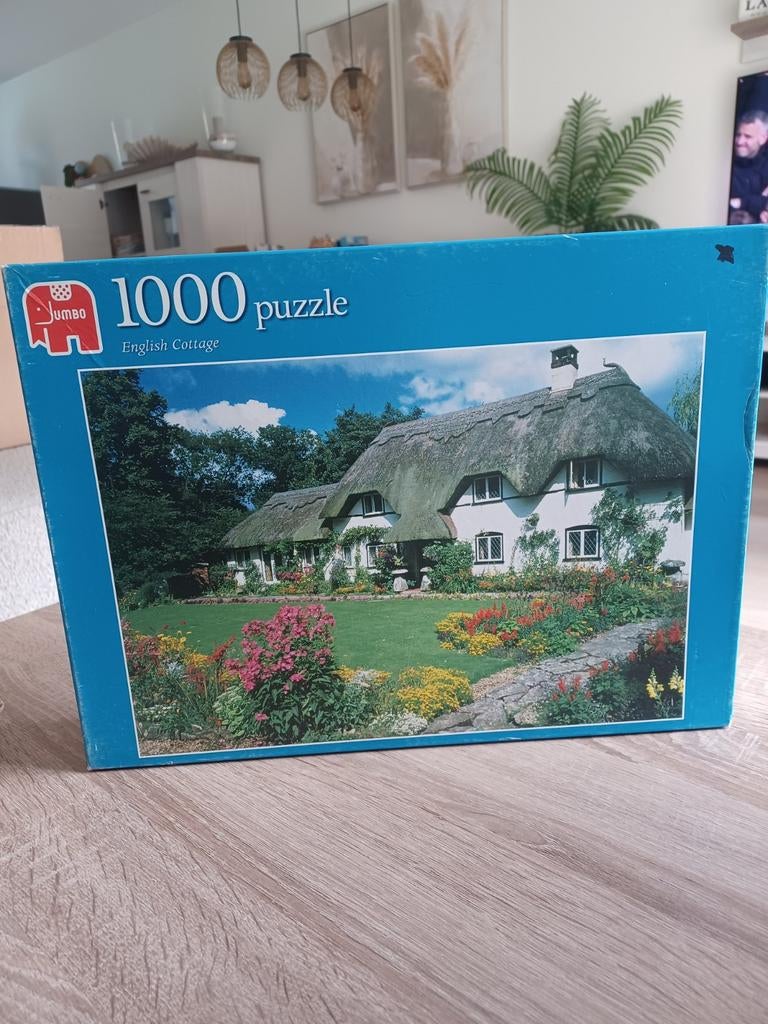 Jumbo 1000 stukjes puzzel English Cottage, Ophalen of Verzenden, 500 t/m 1500 stukjes, Zo goed als nieuw, Legpuzzel