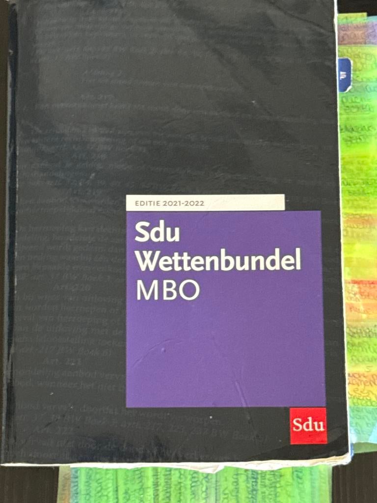 Sdu Wettenbundel MBO Editie 2021-2022, Boeken, Ophalen of Verzenden, Zo goed als nieuw, Overige niveaus