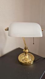 Vintage Notarislamp - Klassieke Bureaulamp Goudkleurig, Ophalen of Verzenden