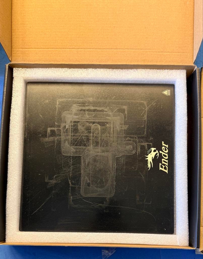 Creality Ender 3 bedplaten: PEI, glas, spiegel, build tack s, Ophalen of Verzenden, Gebruikt